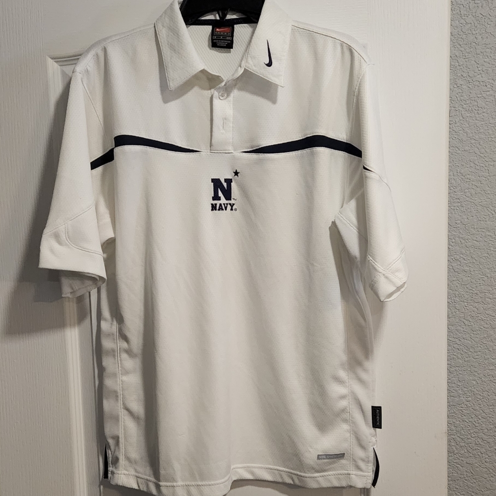 Nike USNA US Navy Naval Academy Polo Shirt S